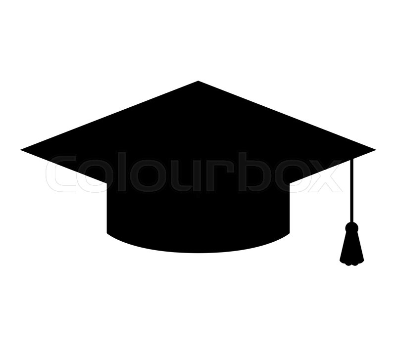 800x700 Graduation Hat Icon Stock Vector Colourbox