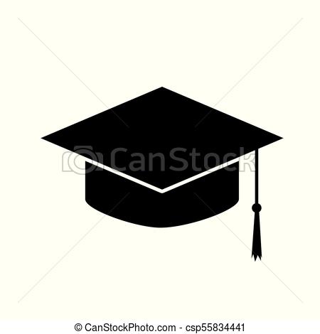 450x470 Graduation Hat Icon Vector Illustration.