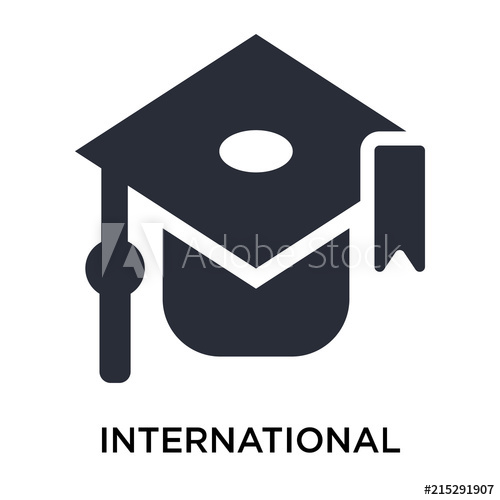 500x500 International Graduate Icon Vector Sign And Symbol Isolated On