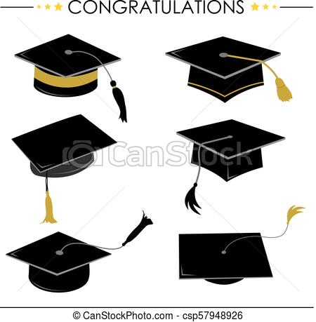 450x459 Congratulations Hat Graduation Line Icon Vector.