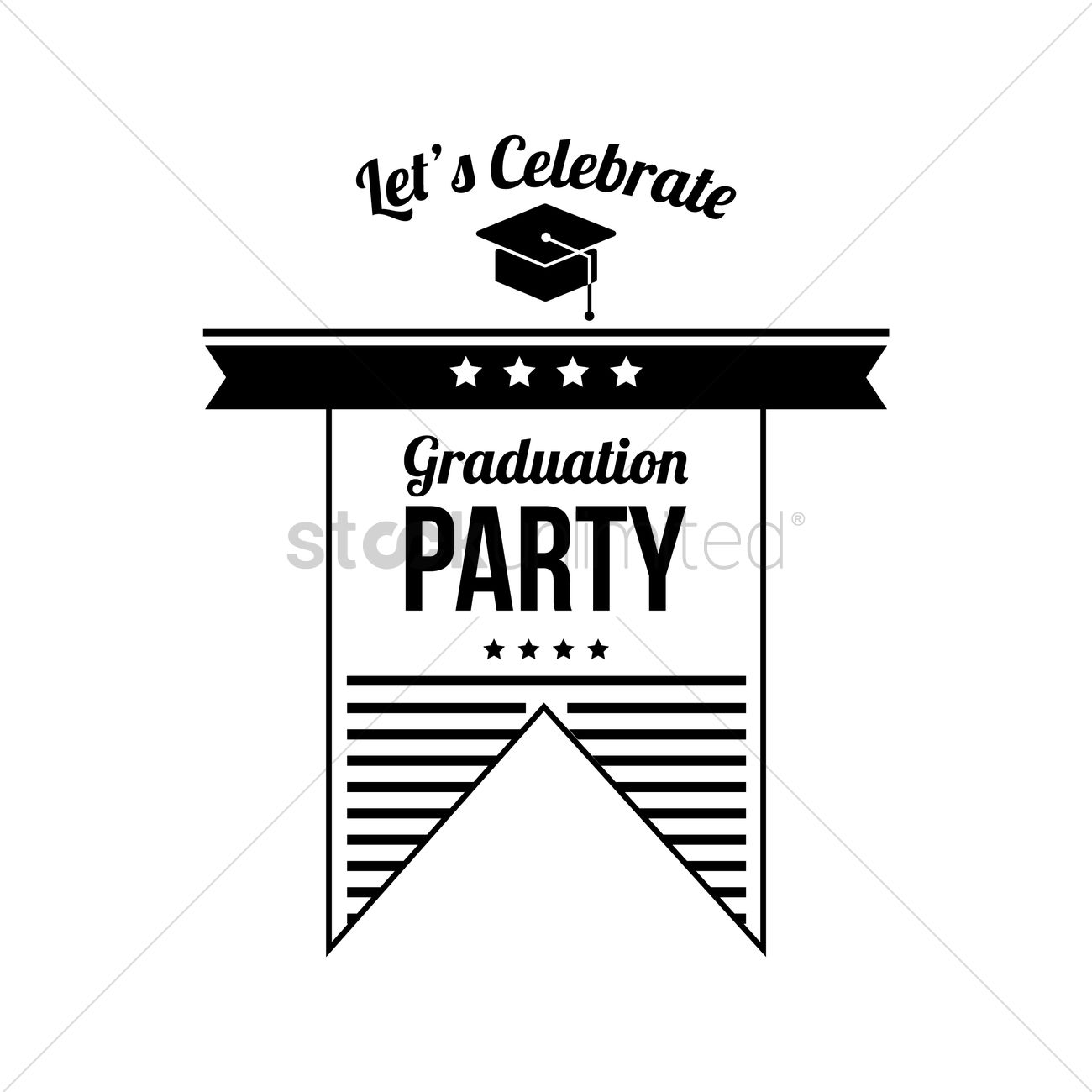 1300x1300 Graduation Party Banner Vector Image