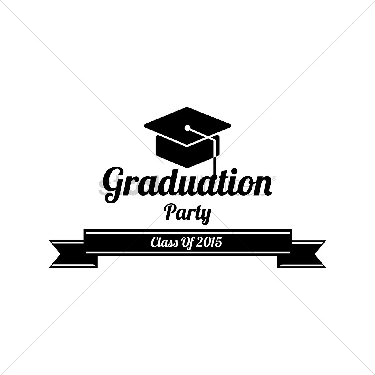 1300x1300 Graduation Party Label Vector Image