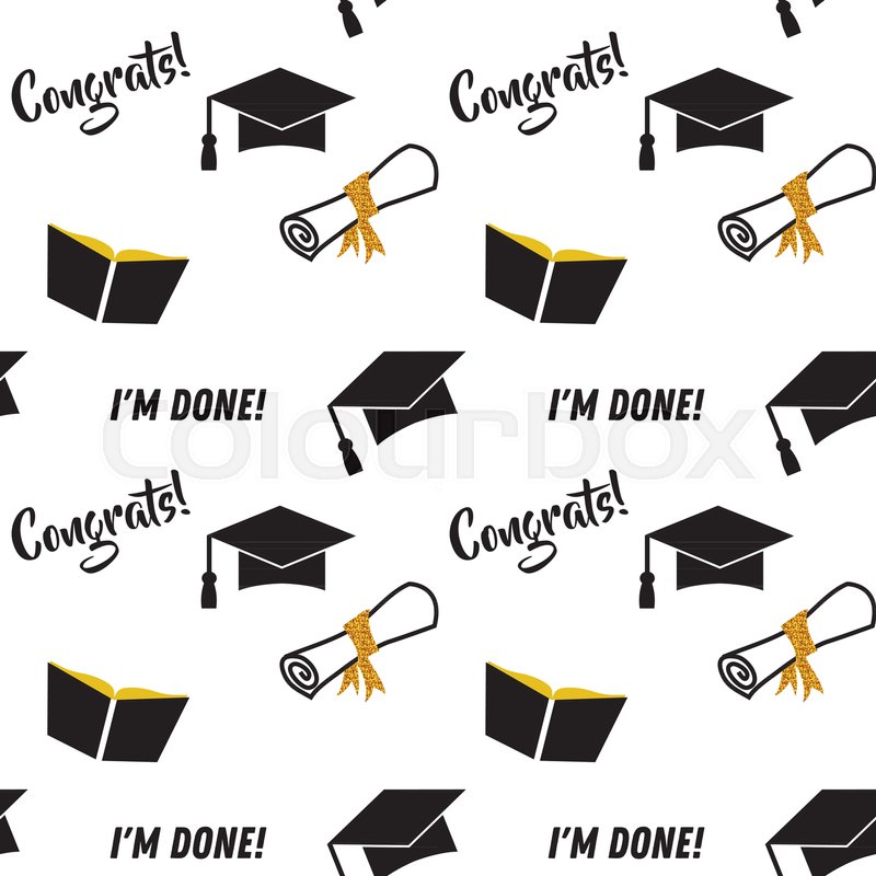 800x800 Graduation Pattern . Black And Golden Vector Background For