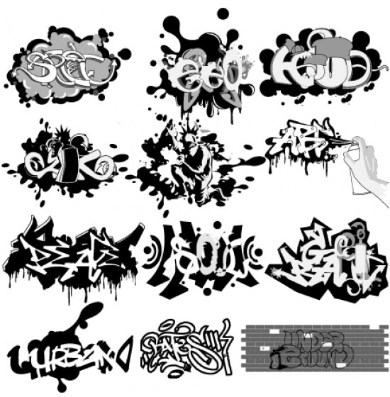 550x560 Graffiti Vector Collection