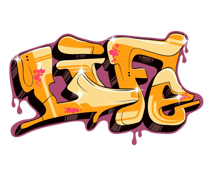 700x612 Graffiti Vector Text Design Poster We Live To Change