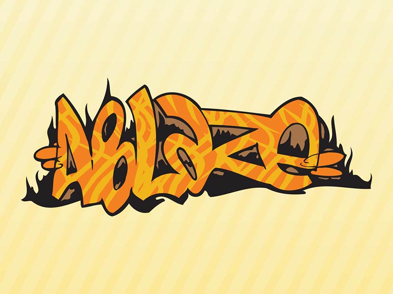 800x598 Ablaze Word Graffiti Piece Vector Free Vector Download