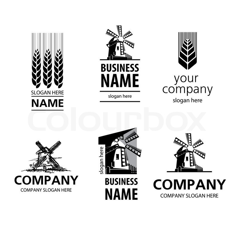 800x800 Logo Bakery And Grain Processing Stock Vector Colourbox