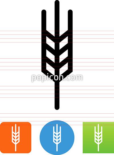 400x544 Vector Wheat Grain Icon