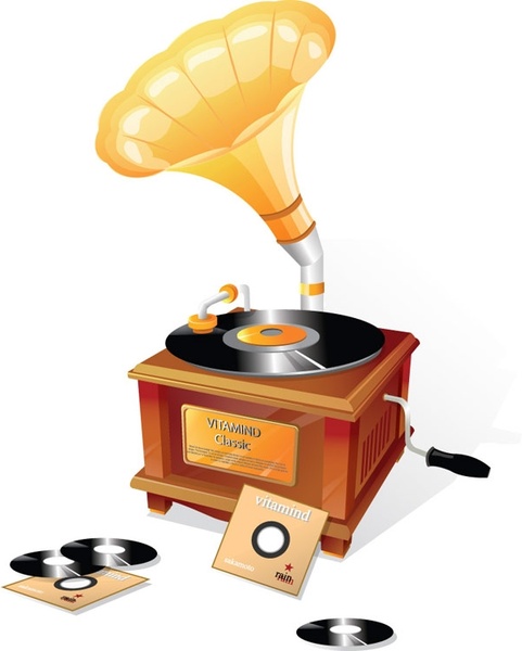481x600 Gramophone Classical Vector Free Vector In Adobe Illustrator Ai