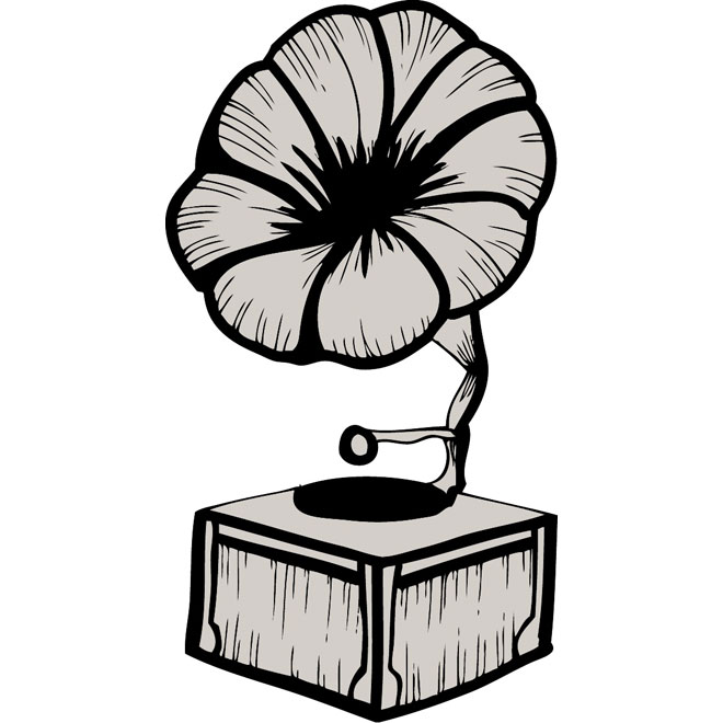 660x660 Vintage Gramophone Vector