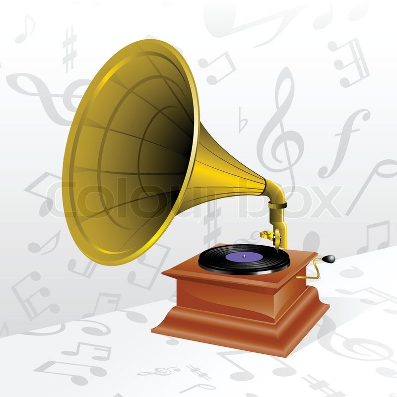 800x800 Vector Retro Gramophone Stock Vector Colourbox