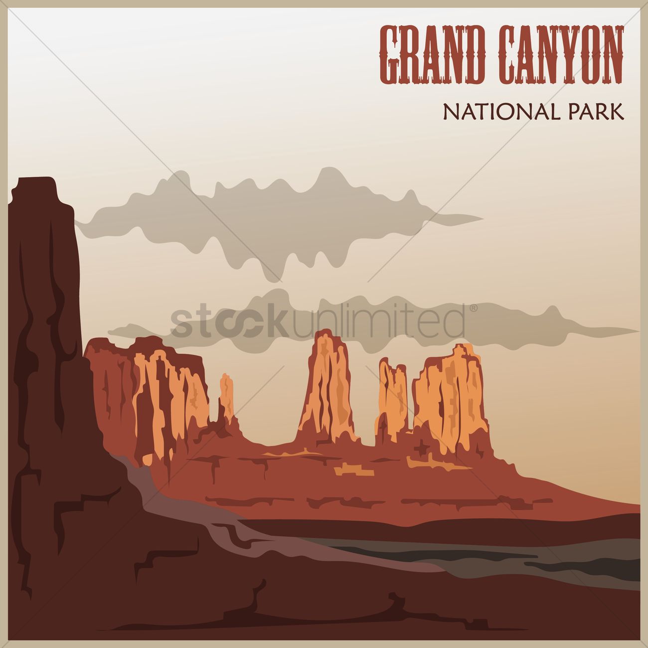 1300x1300 Grand Canyon Vector Image