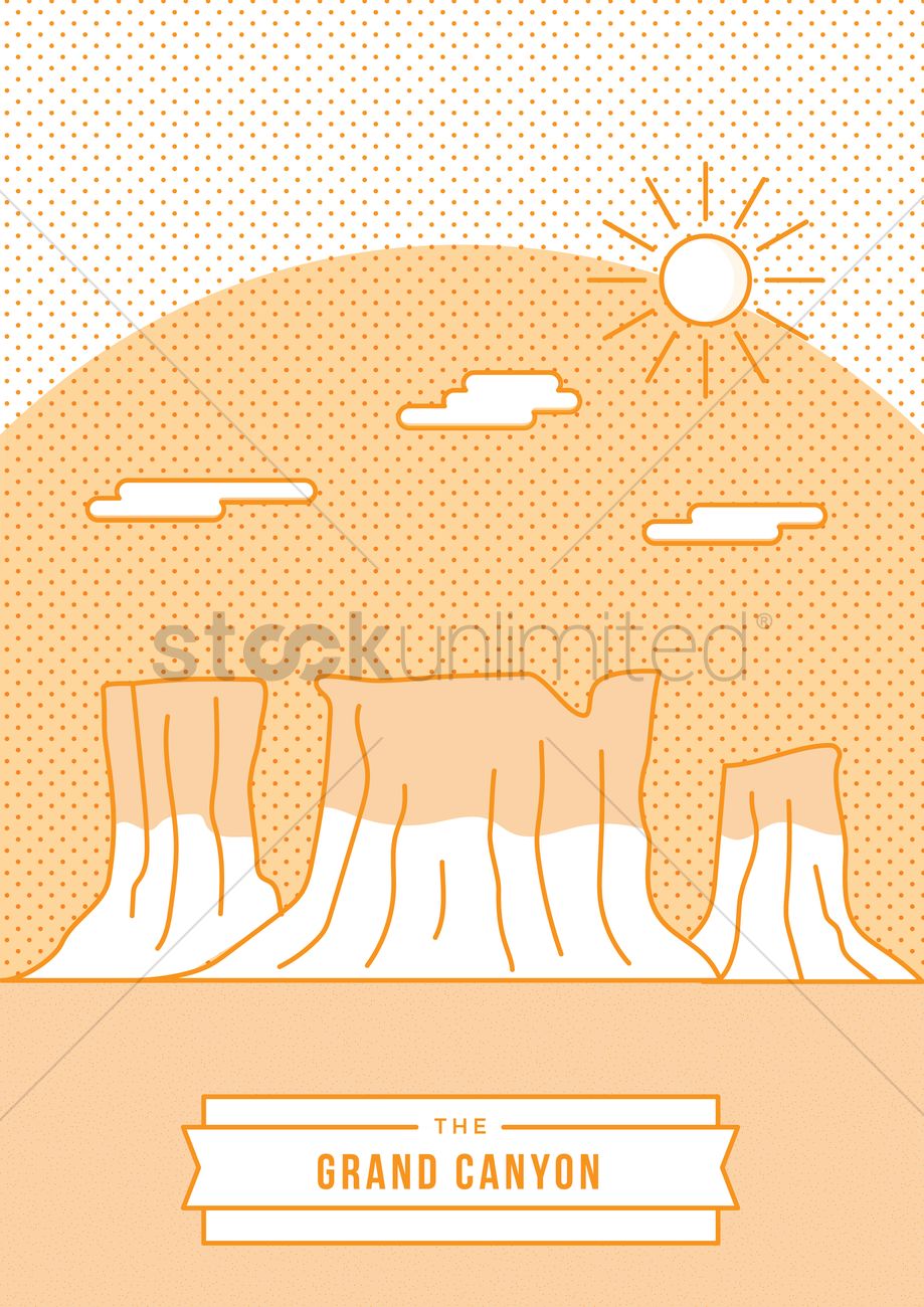 919x1300 The Grand Canyon Vector Image