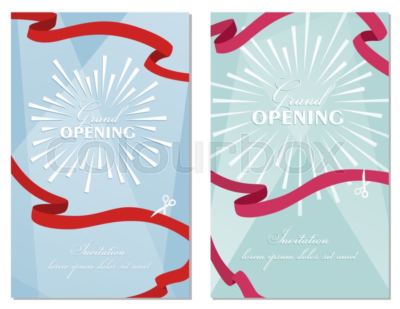 800x618 Grand Opening Celebration Banner Design Vector Illustration