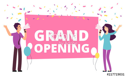 500x306 Announcement Concept. Woman And Man With Loudspeaker