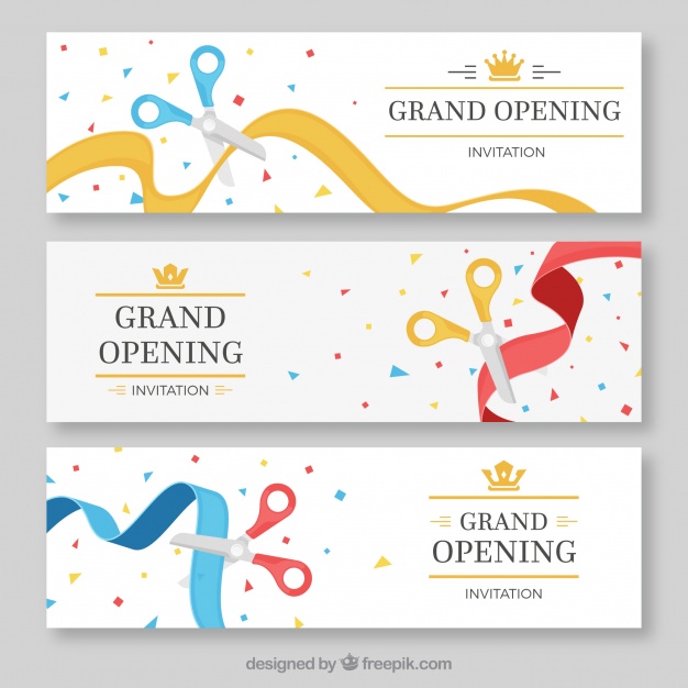 626x626 Pack Of Color Opening Ribbon Banners Vector Free Download