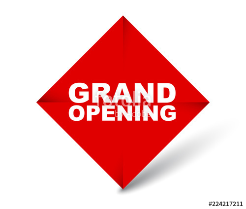 500x424 Red Vector Banner Grand Opening Stock Image And Royalty Free
