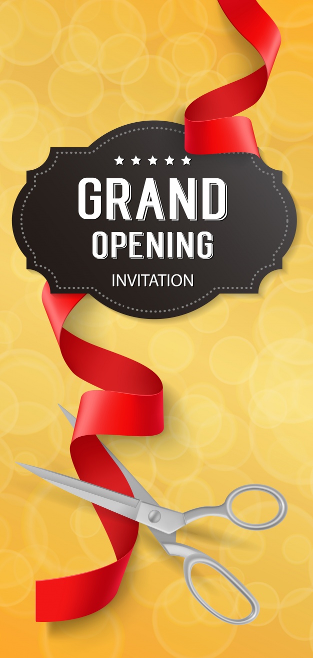 626x1314 Golden Opening Banner Vector Free Download