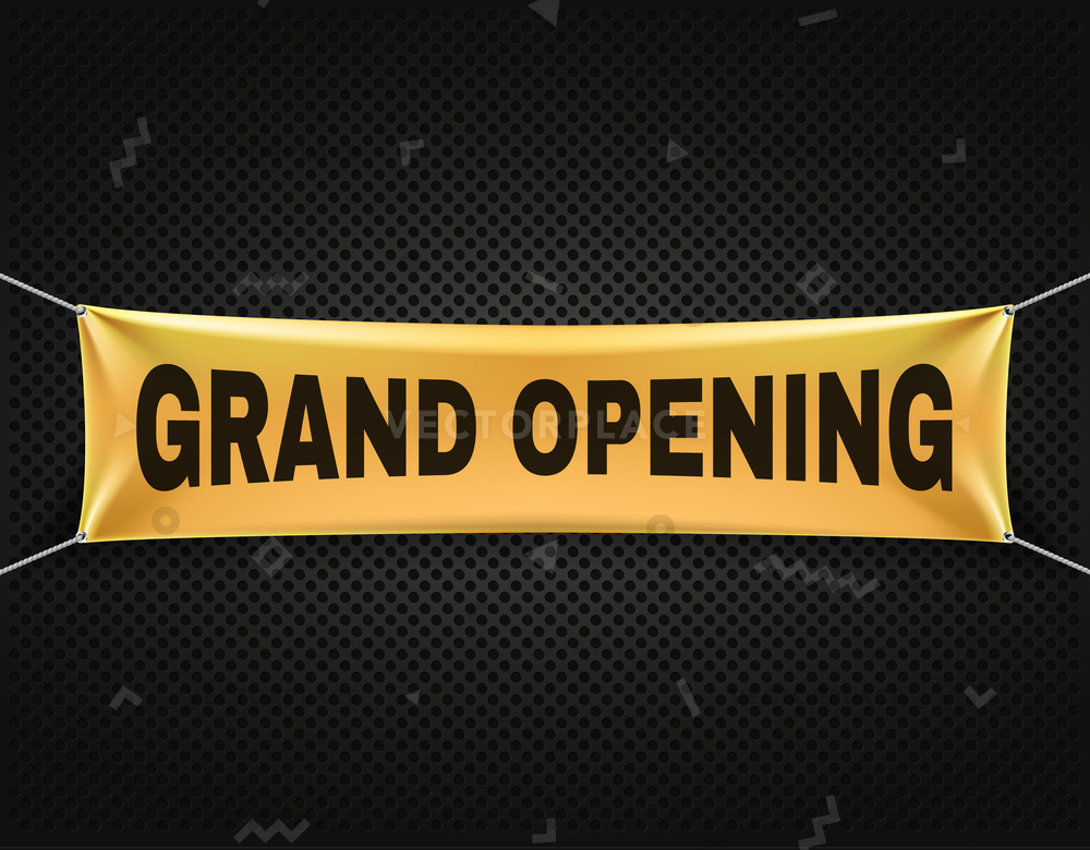 1000x780 Grand Opening Banner Text Background Announcement Vector