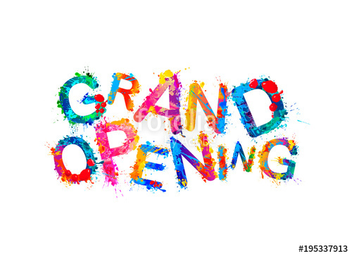 500x364 Grand Opening. Vector Splash Paint Letters Stock Image And
