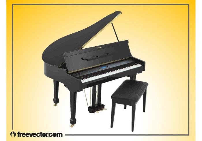 700x490 Grand Piano Vector Graphics