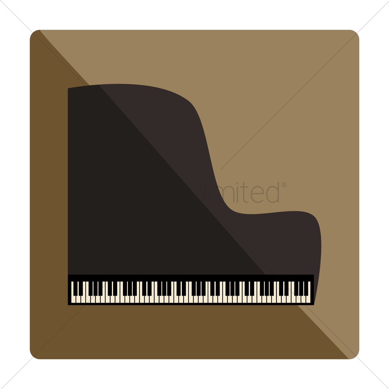 1300x1300 Grand Piano Vector Image