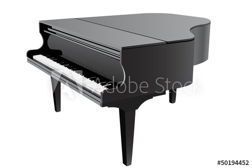 500x334 Baby Grand Piano Vector