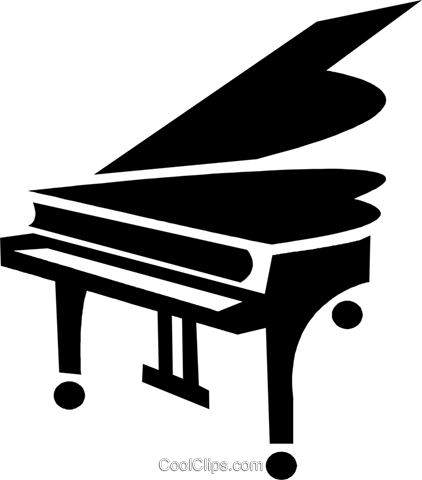 422x480 Grand Piano Royalty Free Vector Clip Art Illustration Vc028424