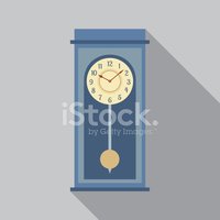 200x200 Grandfather Pendulum Clock Vector Illustration Stock Vectors