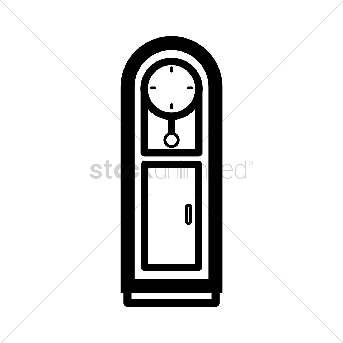 1300x1300 Grandfather Clock Vector Image