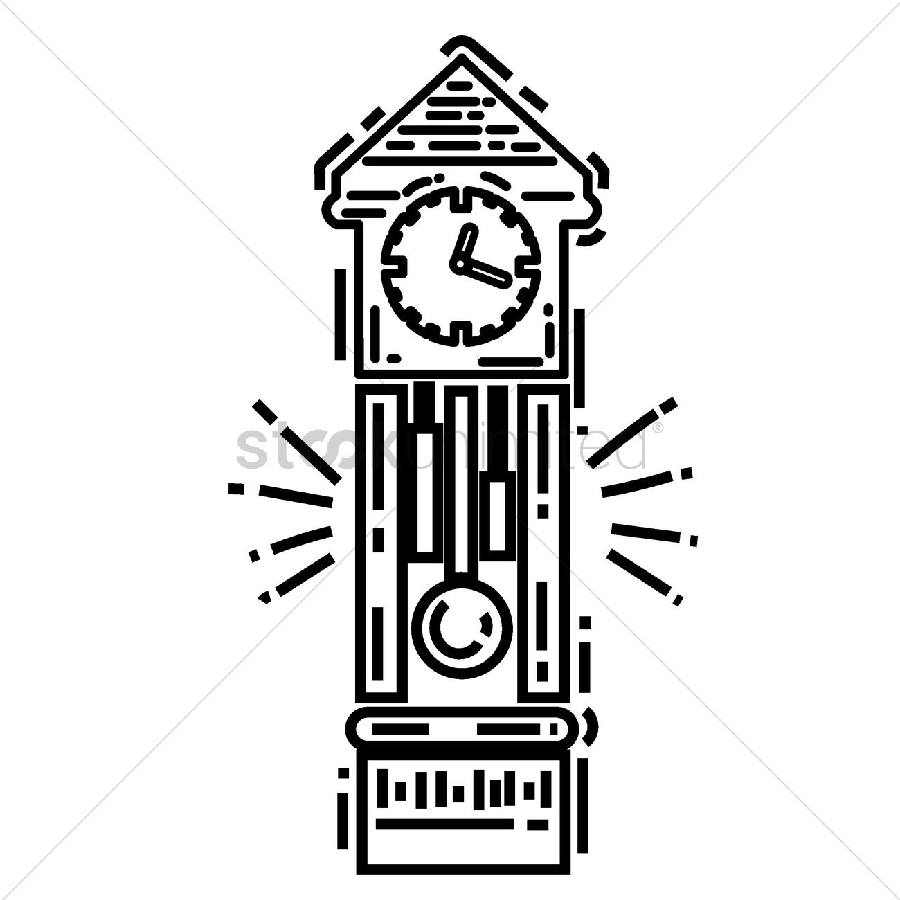 1300x1300 Grandfather Clock Vector Image