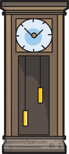 226x500 Grandfather Clock Clipart