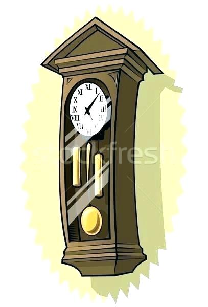 407x600 Wall Mounted Grandfather Clock Hanging Stock Photo Vector
