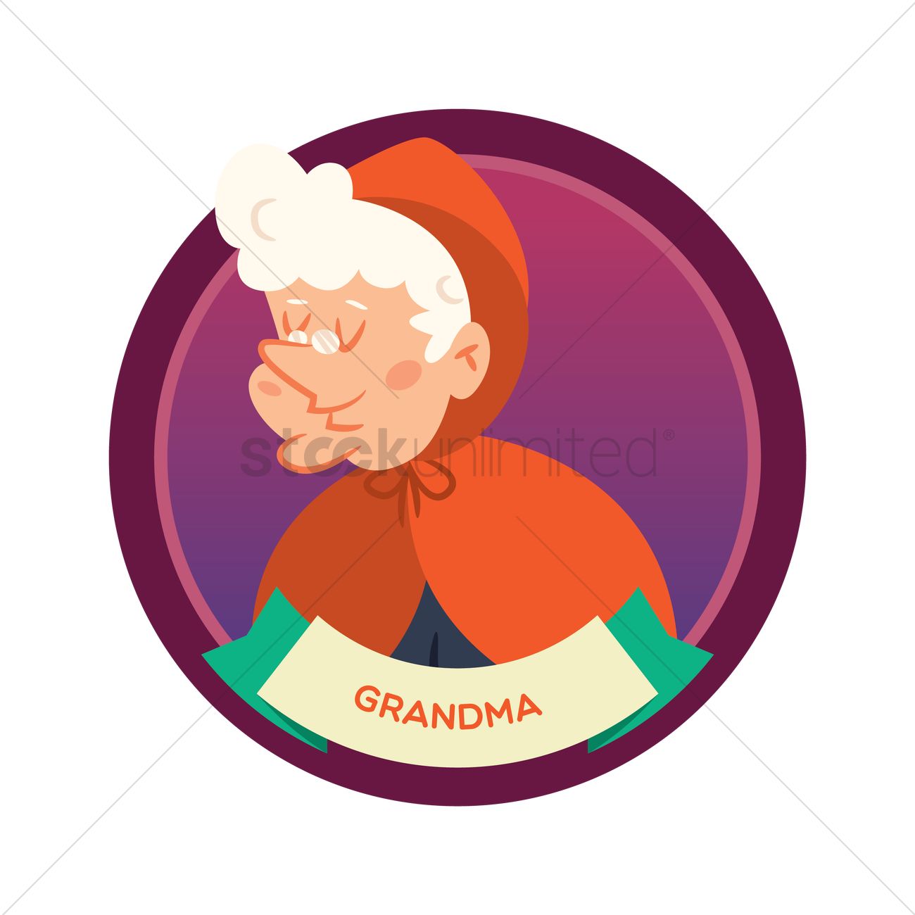 1300x1300 Grandma Vector Image