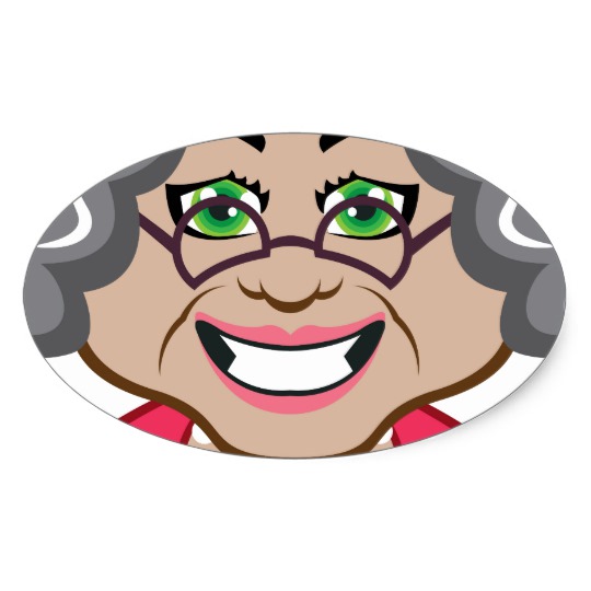 540x540 Grandma Vector Oval Sticker