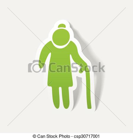 450x470 Realistic Design Element Grandma Vector Clipart