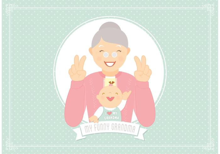 700x490 Funny Grandma Vector