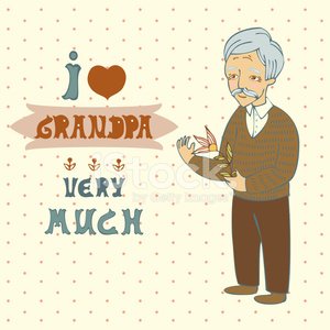 300x300 Cute Grandpa Vector Illustration Premium Clipart