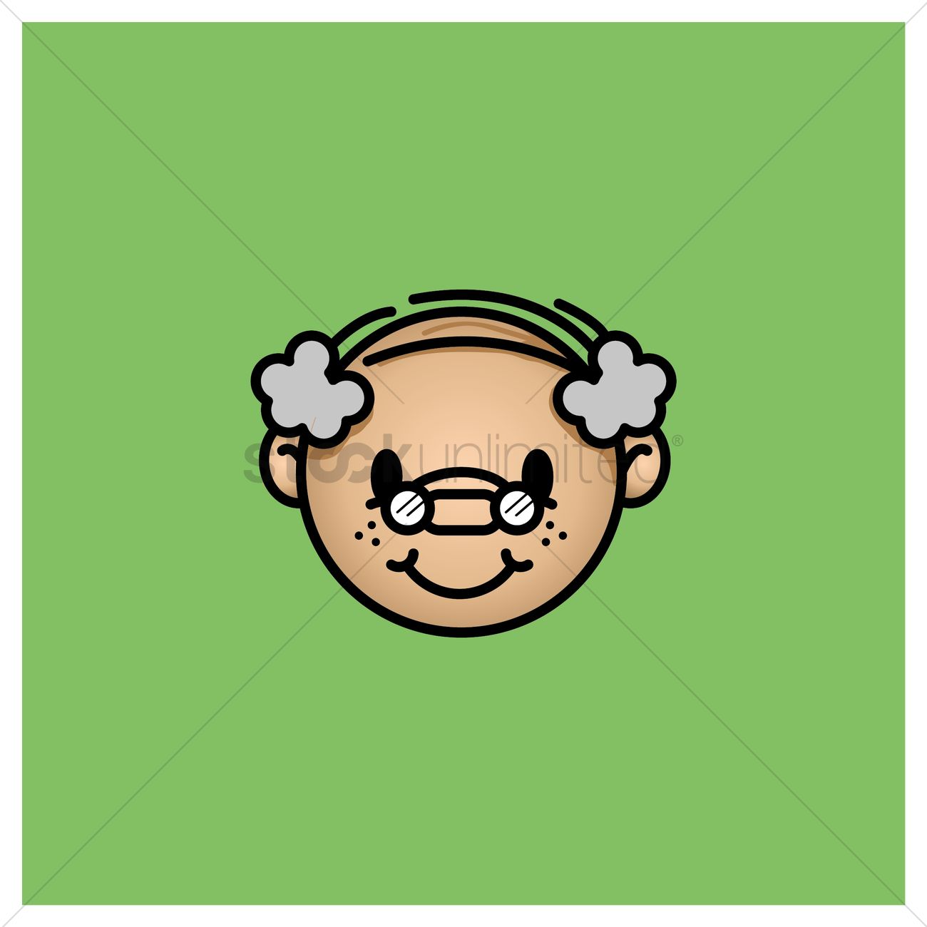 1300x1300 Cute Grandpa Vector Image
