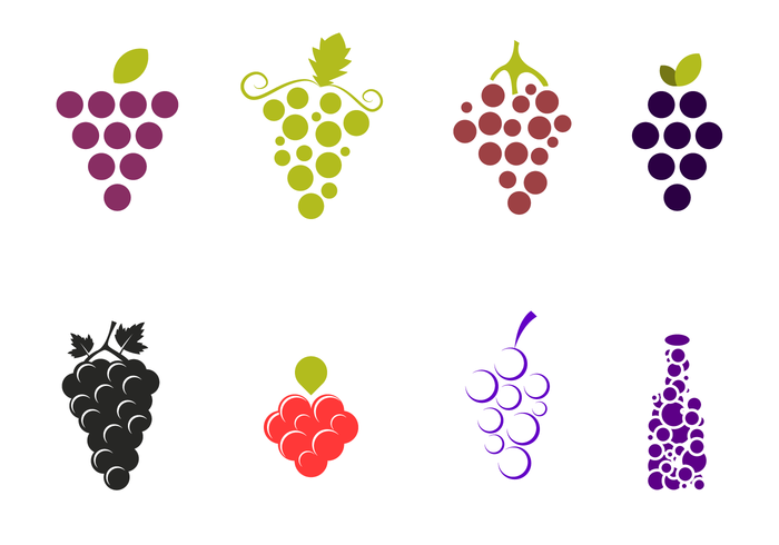 700x490 Grapes Vector Pack