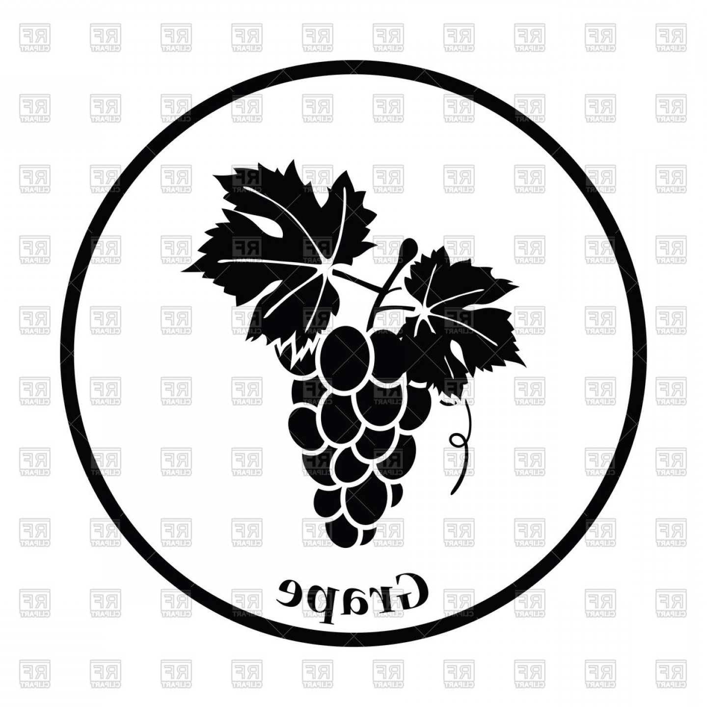 1440x1440 Thin Circle Design Icon Of Grape Vector Clipart Shopatcloth