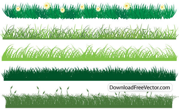600x365 Grass Vector Ai 123freevectors