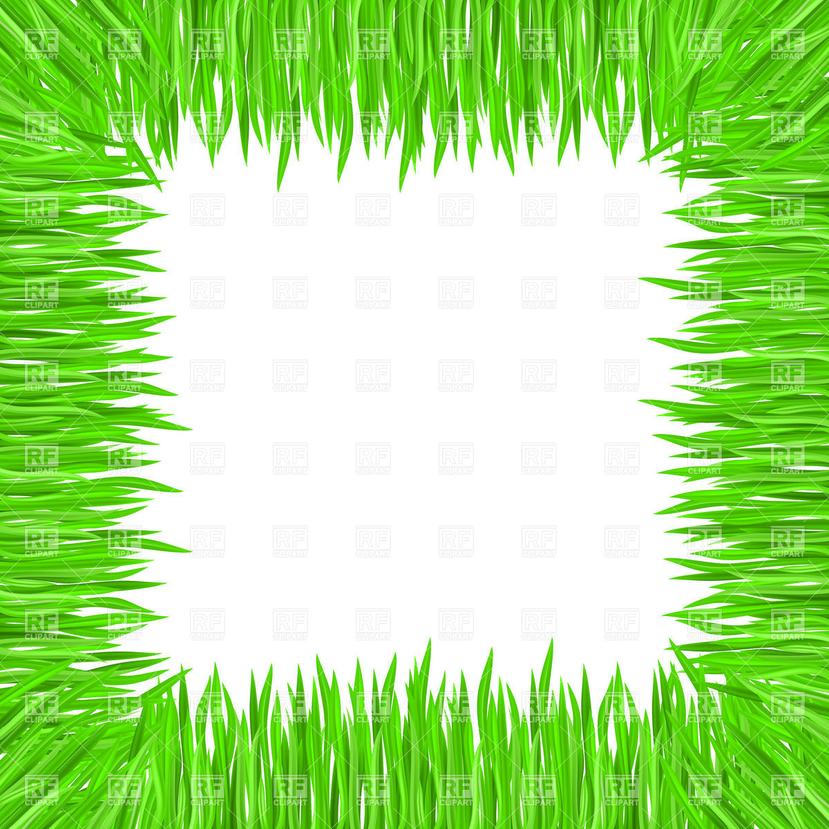1200x1200 Square Frame Of Green Grass Vector Image Vector Artwork Of