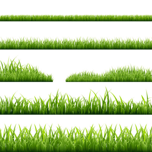 500x500 Spring Grass Borders Vector Material Set 05 Free Download