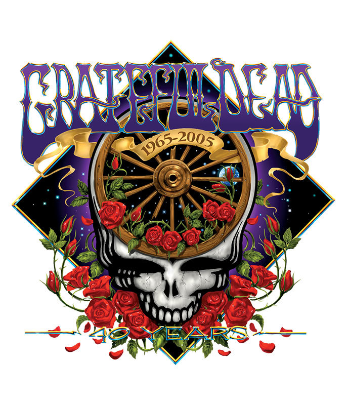 686x800 Grateful Dead 40th Anniversary Sticker Liquid Blue