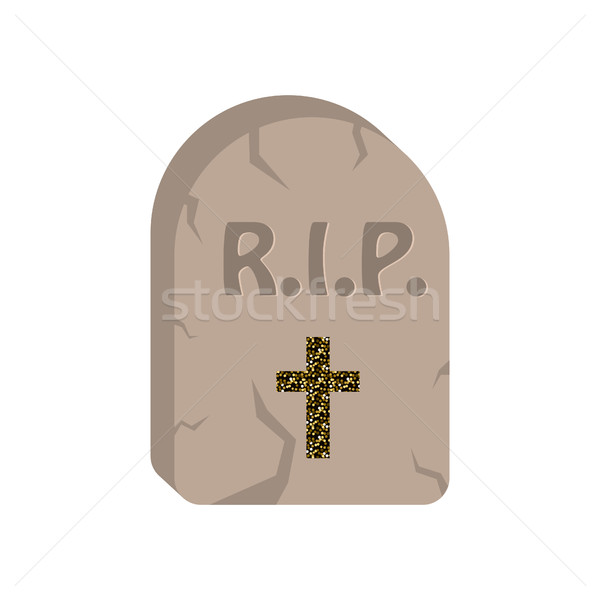 600x600 Gravestone Cartoon Vector Icon. Vector Illustration Yopixart
