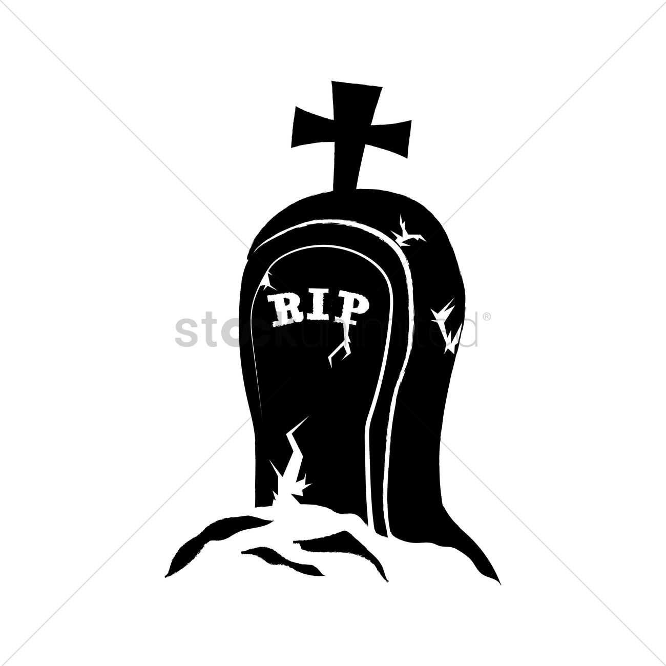 1300x1300 Gravestone Vector Image