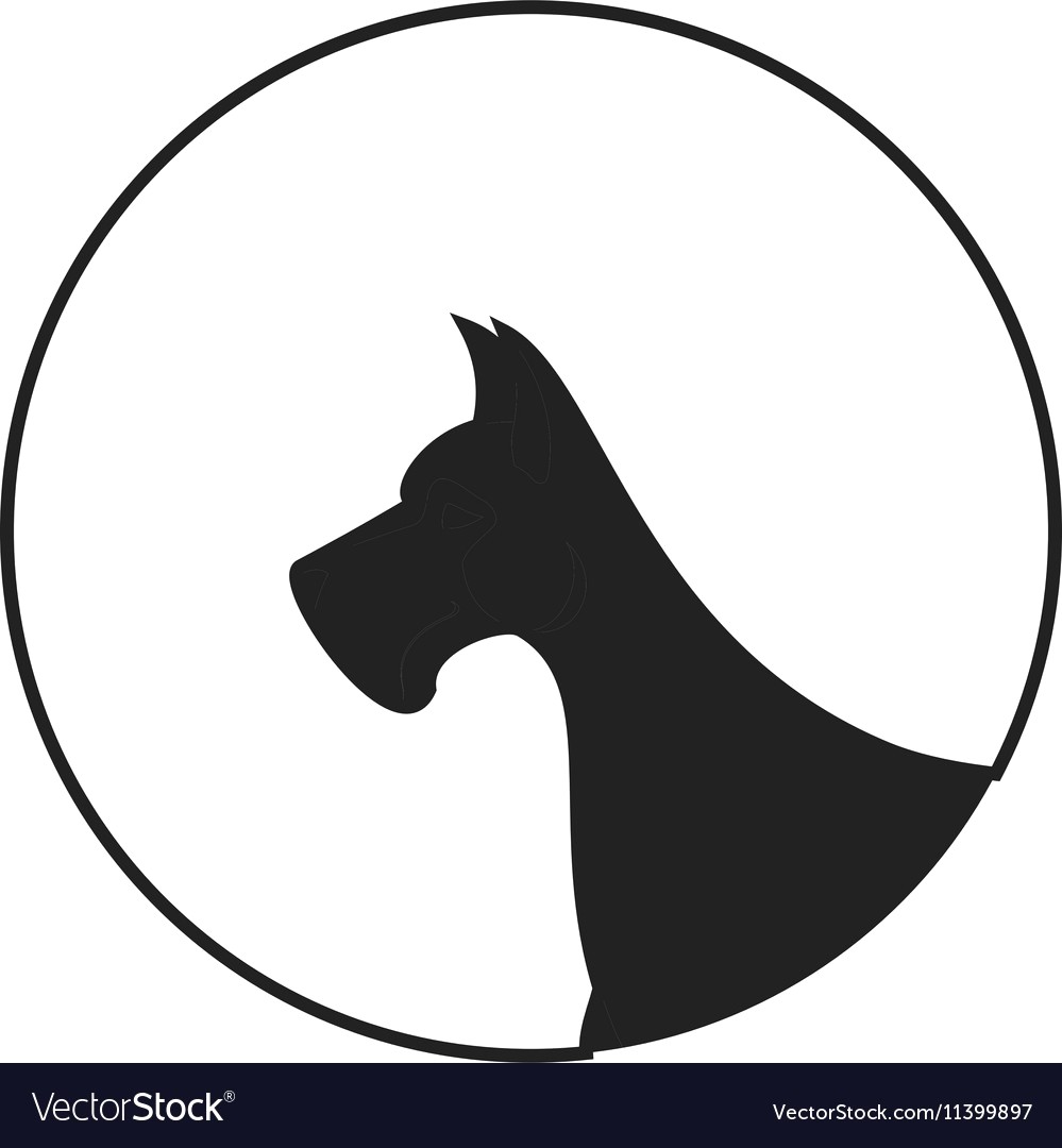 999x1080 Silhouette Of A Dog Head Great Dane Vector 11399897 16