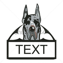260x260 Download Great Dane Vector Clipart Clip Art Illustration