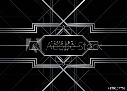 500x357 The Great Gatsby Style Vector, Abstract Geometric Patterned